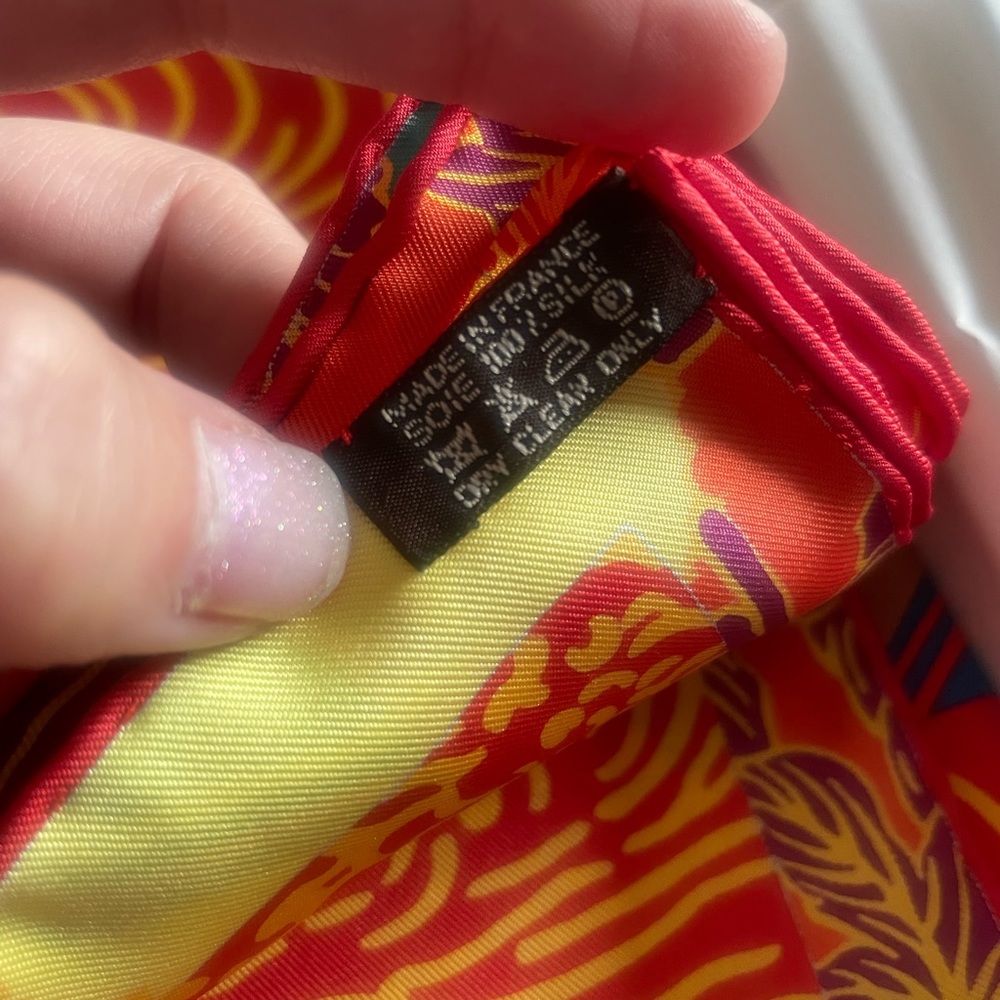 New/ vintage 100% silk Ex-Liberia En Kimonos Hermes-Paris design by Anamorphee - Picture 6 of 6